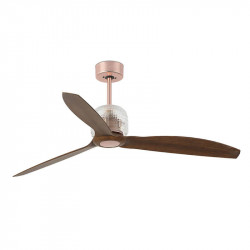 Deco Fan copper and wood fan by Faro Barcelona | AiureDeco