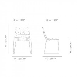 Maarten outdoor design chair by Viccarbe data-sheet| Aiure