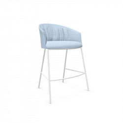 Copa counter stool by Viccarbe baby blue, white base | Aiure