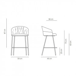 Copa counter stool by Viccarbe data-sheet | Aiure