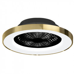 Black and gold Tibet ceiling fan by Mantra | AiureDeco