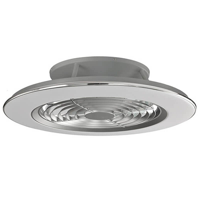 Silver Alisio XL ceiling fan by Mantra | AiureDeco