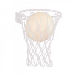 White wall sconce in the shape of a basketball hoop from the Basketball collection by Mantra | Aiure
