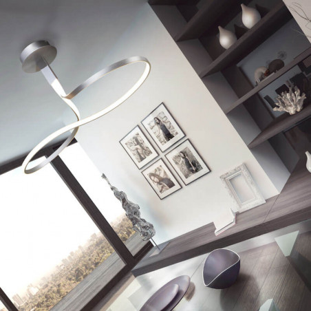 Ambient photo of the ceiling lamp Nur Silver by Mantr | Aiure
