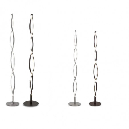 Large and small floor lamp Sahara by Mantra silver and wrought iron | Aiure