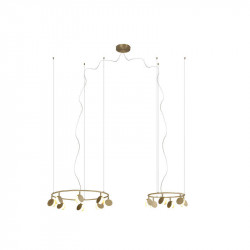 Mantra Shell double pendant ceiling lamp gold by Mantra | Aiure