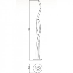 Dimensions of the floor lamp Armonía by Mantra | Aiure
