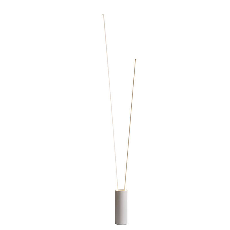 Vertical floor lamp 2 lights white by Mantra | Aiure