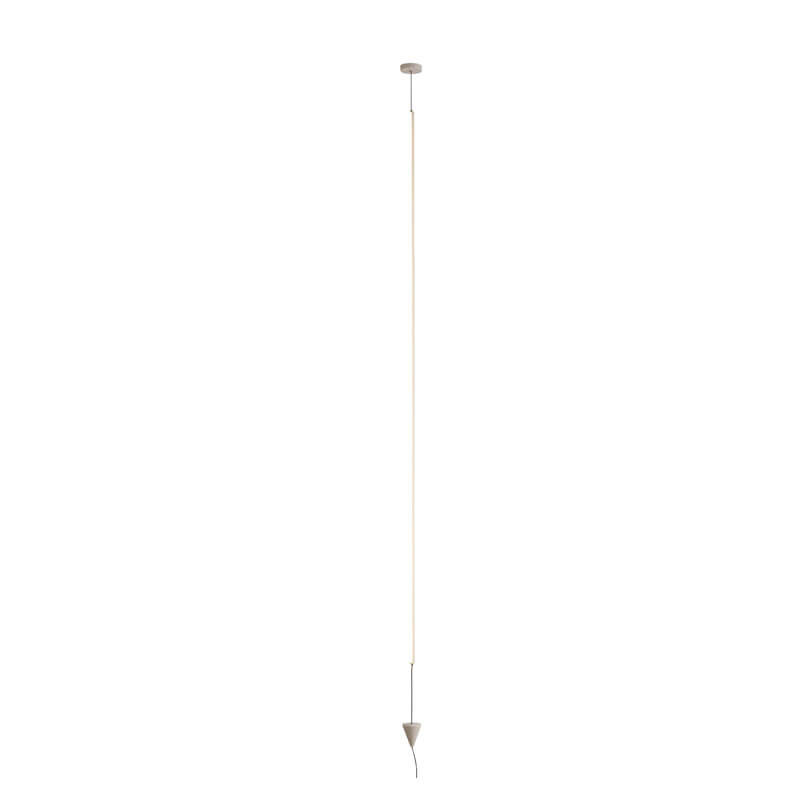 Vertical white suspended floor lamp by Mantra | Aiure