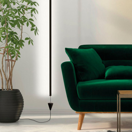 Vertical floor lamp suspended in the living room by Mantra | Aiure