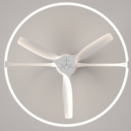 White ceiling fan Nepal with radial light by Mantra | AiureDeco