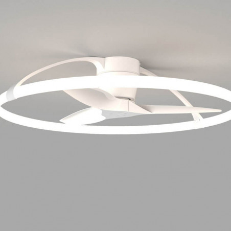 White ceiling fan from the Nepal series by Mantra | AiureDeco