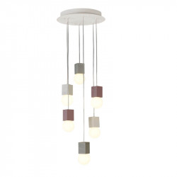 Galaxia multicolour pendant with 6 lights by Mantra | Aiure