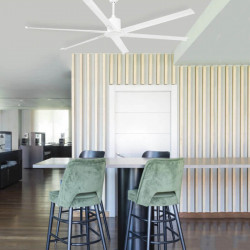 Ceiling fan Andros without lights white by Faro Barcelona in a kitchen | Aiure