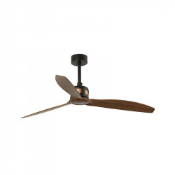 Ventilateur Copper Fan noir et bois de Faro Barcelona | AiureDeco