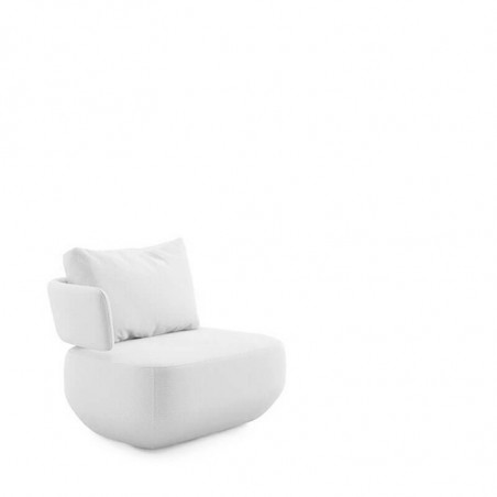 White design armchair Levitt with the arm to the left by Viccarbe |Aiure