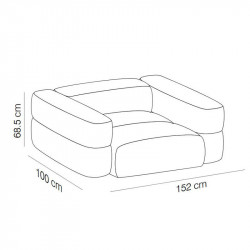 Sofá pequeño de diseño Savina de Viccarbe ficha técnica| Aiure