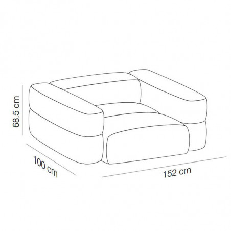 Savina small design sofa by Viccarbe data-sheet| Aiure