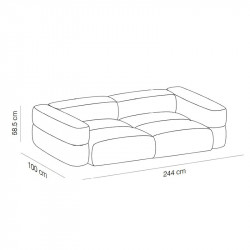 Cloud design sofa Savina by Viccarbe data-sheet| Aiure
