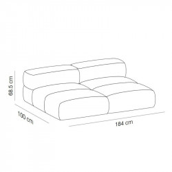 Savina modular design sofa by Viccarbe data-sheet| Aiure