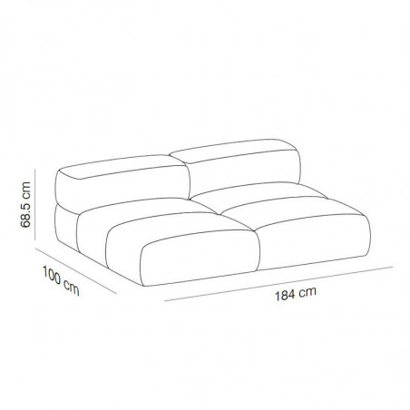 Savina fireproof modular design sofa by Viccarbe data-sheet| Aiure