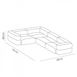 Savina corner sofa by Viccarbe data-sheet| Aiure
