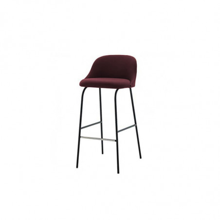 Aleta design stool by Viccarbe dark maroon colour | Aiure