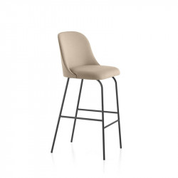 Aleta high bar stool by Viccarbe in cream colour | Aiure