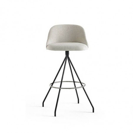Design swivel bar stool Aleta by Viccarbe in off-white colour| Aiure