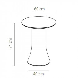 Cambio outdoor circular design table by Viccarbe - small size data-sheet| Aiure