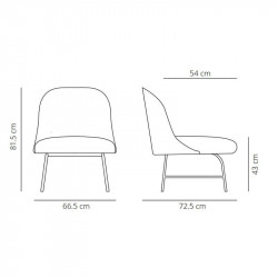 Aleta metal-based armchair by Viccarbe data-sheet| Aiure