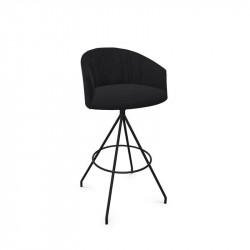 Designer soft Copa bar stool by Viccarbe black, black base | Aiure