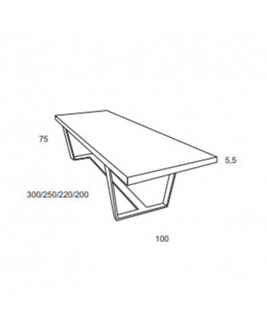 Santorini designer dining table data-sheet | Aiure