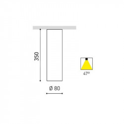 Dimensions of the Arkoslight Scope Surface 35 lamp | Aiure