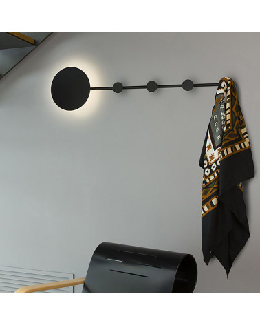 HAN LED black coat rack and wall lamp | Aiure