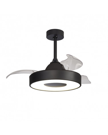 Small ceiling fan LED with transparent blades Coin | Aiure