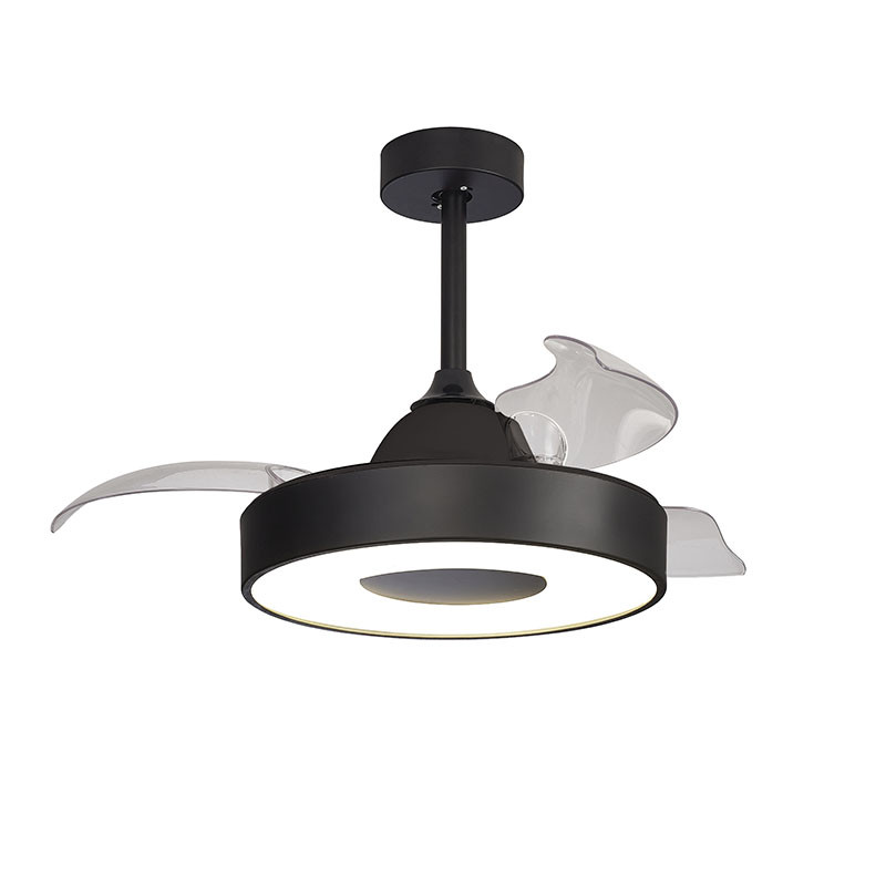 Small ceiling fan LED with transparent blades Coin | Aiure