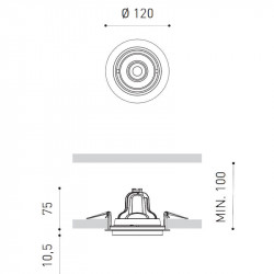 Twist Round recessed measurements by Arkoslight | Aiure