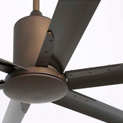 Brown Andros ceiling fan with 6 blades by Faro Barcelona | AiureDeco