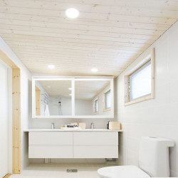 Ceiling recessed LED downlight in a bathroom. Mix Series by Arkoslight | Aiure