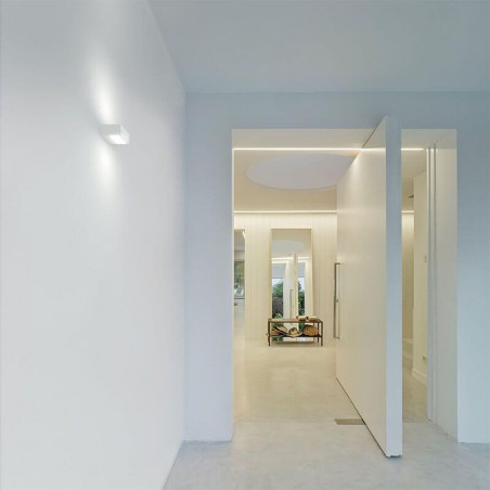 Rec Double Mini wall sconce in hallway. By Arkoslight | Aiure