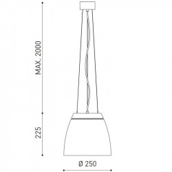 Dimensions of the pendant light Salt Mini by Arkoslight | Aiure