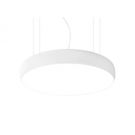 White pendant ceiling light Drum 70 Suspension by Arkoslight | Aiure