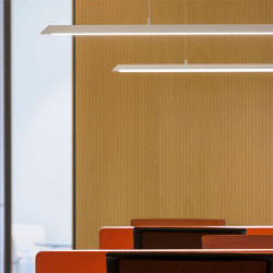 Close-up of two LED hanging lamps Slimgot by Arkoslight | Aiure