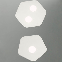 Flush mounted ceiling light with 1 and 2 lights ON from the Area series by Mantra | Aiure