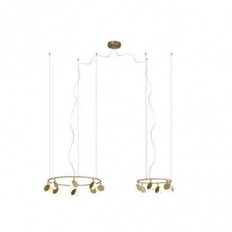 Mantra Shell double pendant ceiling lamp gold by Mantra | Aiure