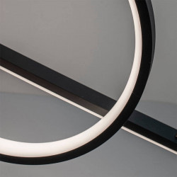 Close-up of the black Kitesurf ceiling lamp by Mantra | Aiure