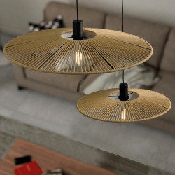Two brown pendant lamps Pamela M & L by ACB | Aiure