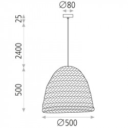 Measurements of the Moyana ceiling lamp by ABC | Aiure