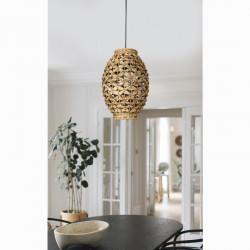 Ambient photo of the Coimbra natural fibres lamp by ACB - Aiure